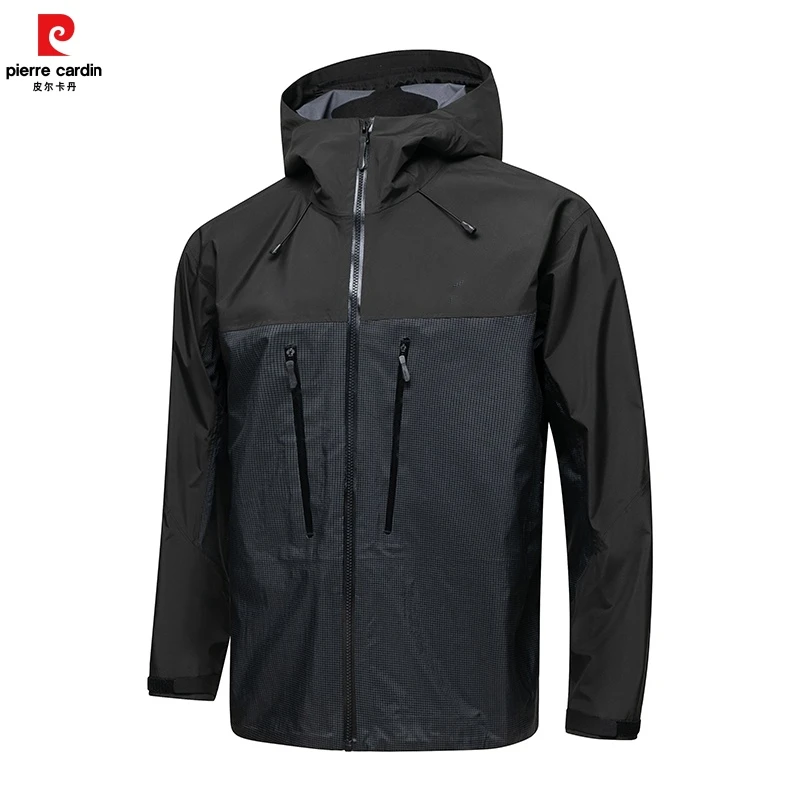 皮尔卡丹男女同款防风保暖冲锋衣透气防水夹克户外运动休闲登山服