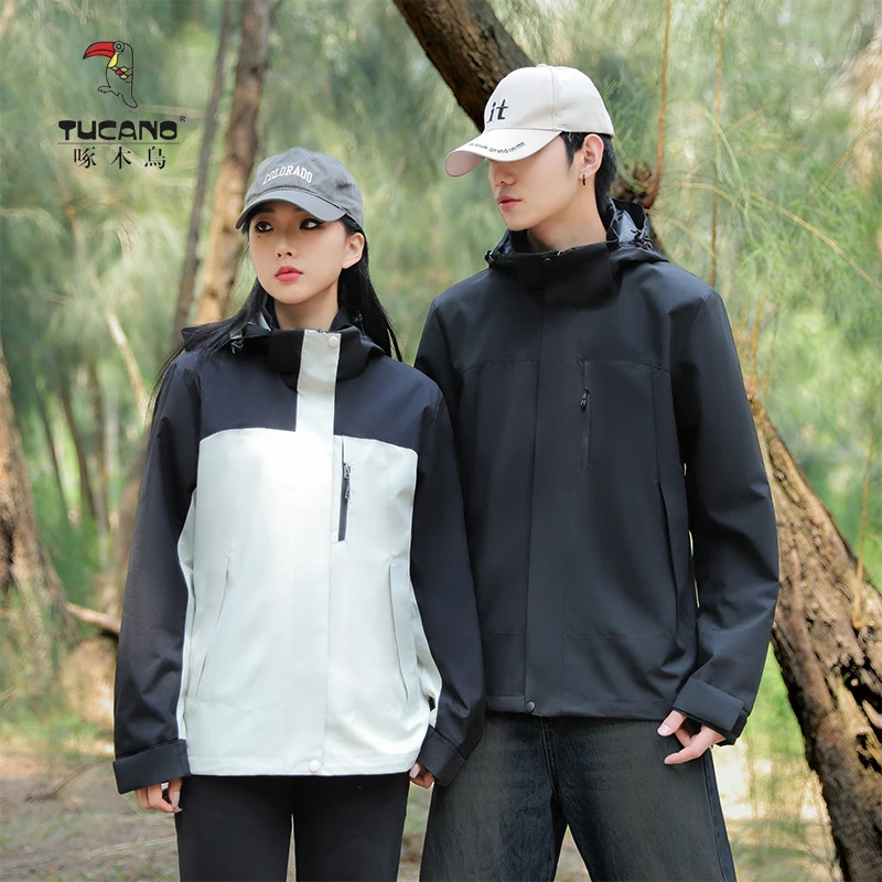 TUCANO/啄木鳥2024春秋新款男女同款冲锋衣防风防水户外夹克外套.