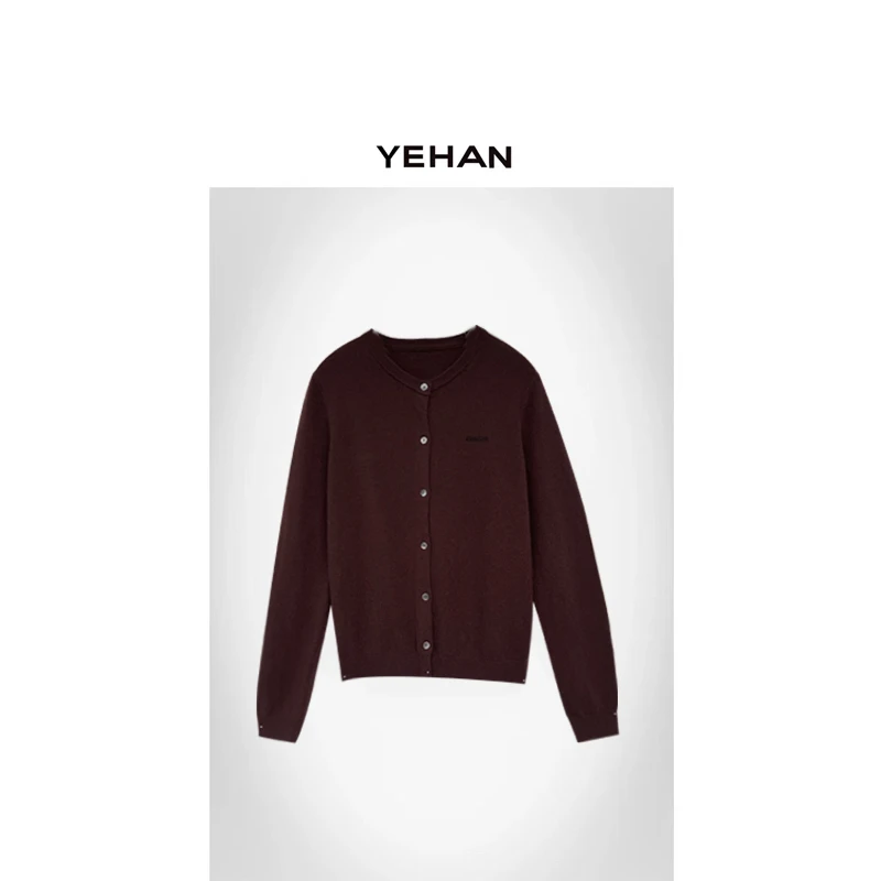 YEHAN 安克拉红开衫 2024秋冬新款NEW