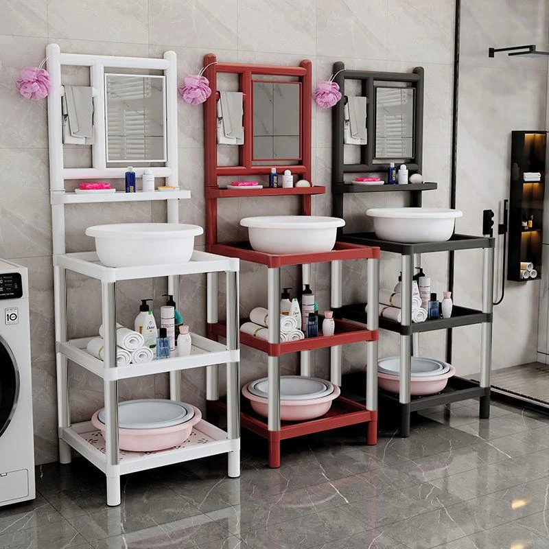 洗脸盆架子落地家用老式置物架卫生间不锈钢脸盆架落地式农村现代
