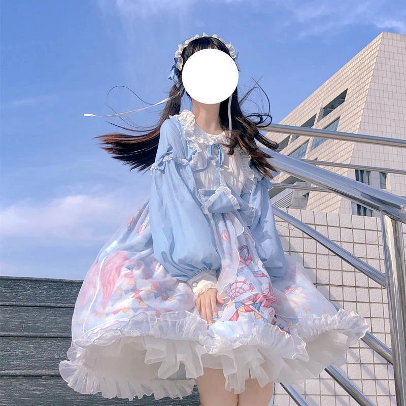 【 面料有亮闪】】梦境游乐园OPLolita洛丽塔甜美日常洋装连衣裙