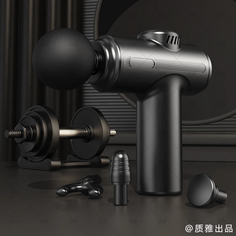 【送4个按摩头】新款筋膜枪全自动肌肉按摩小型便携手持按摩枪