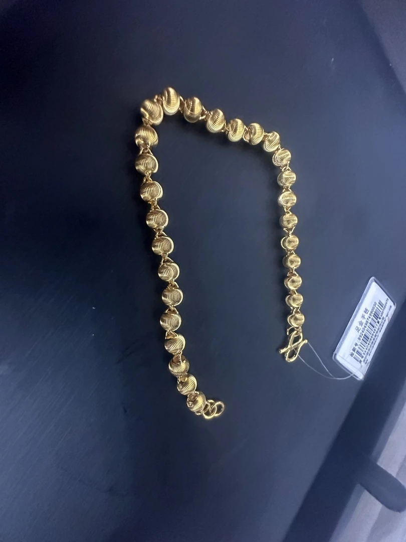 【双十二抢先】赛菲尔万足足金猫眼珠黄金手链HS07050479