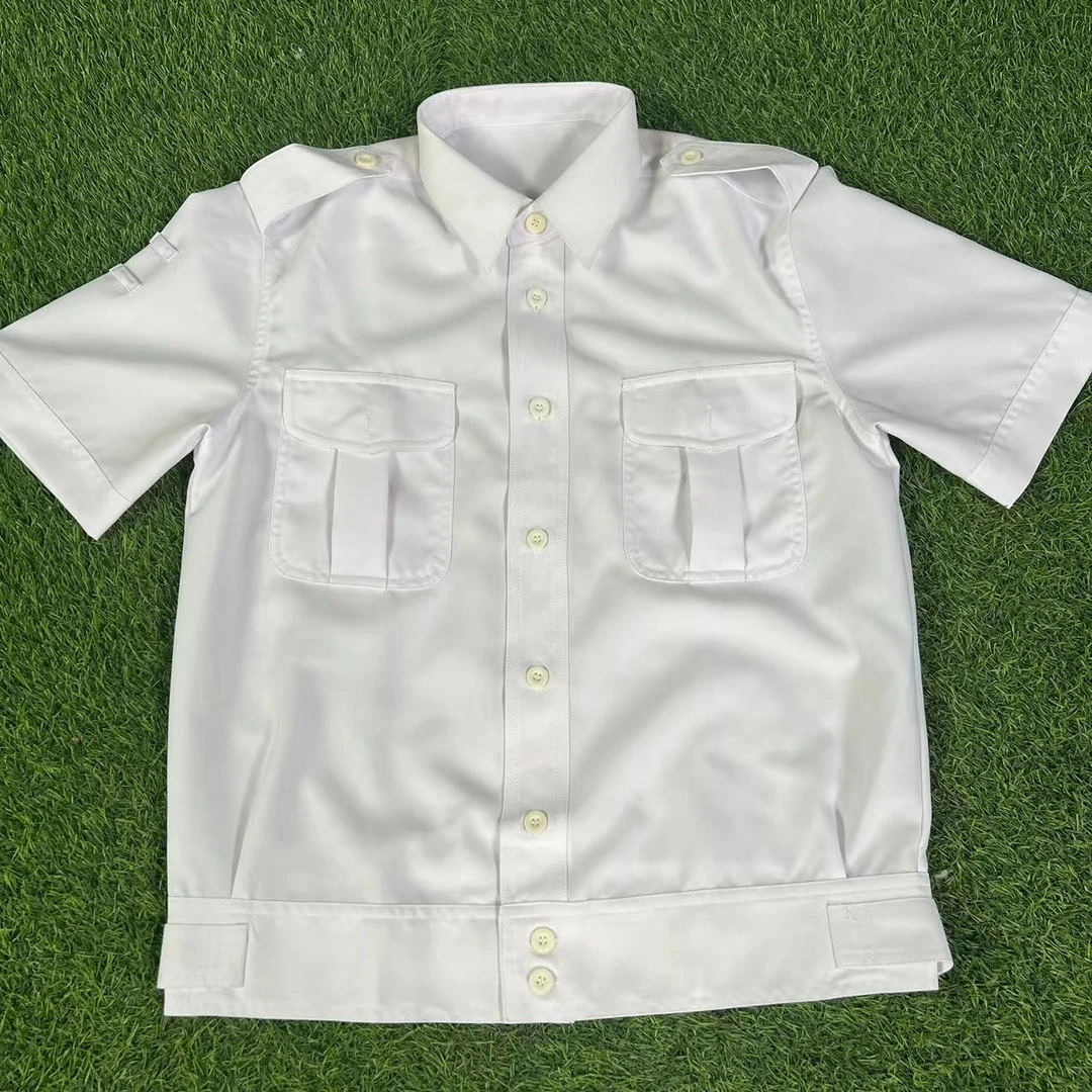 玖玖海白夹克夏服上衣男士夏季正装免烫尖领直筒上班速干短袖男