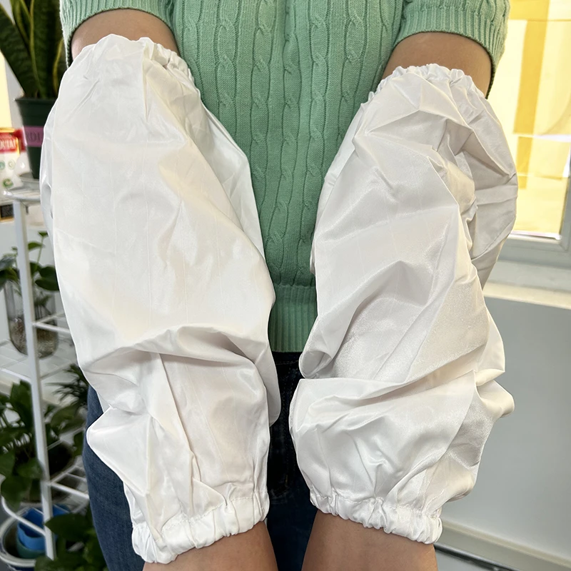老式白袖套男女士工作食堂劳保护袖筒纯白套袖清洁卫生防污脏