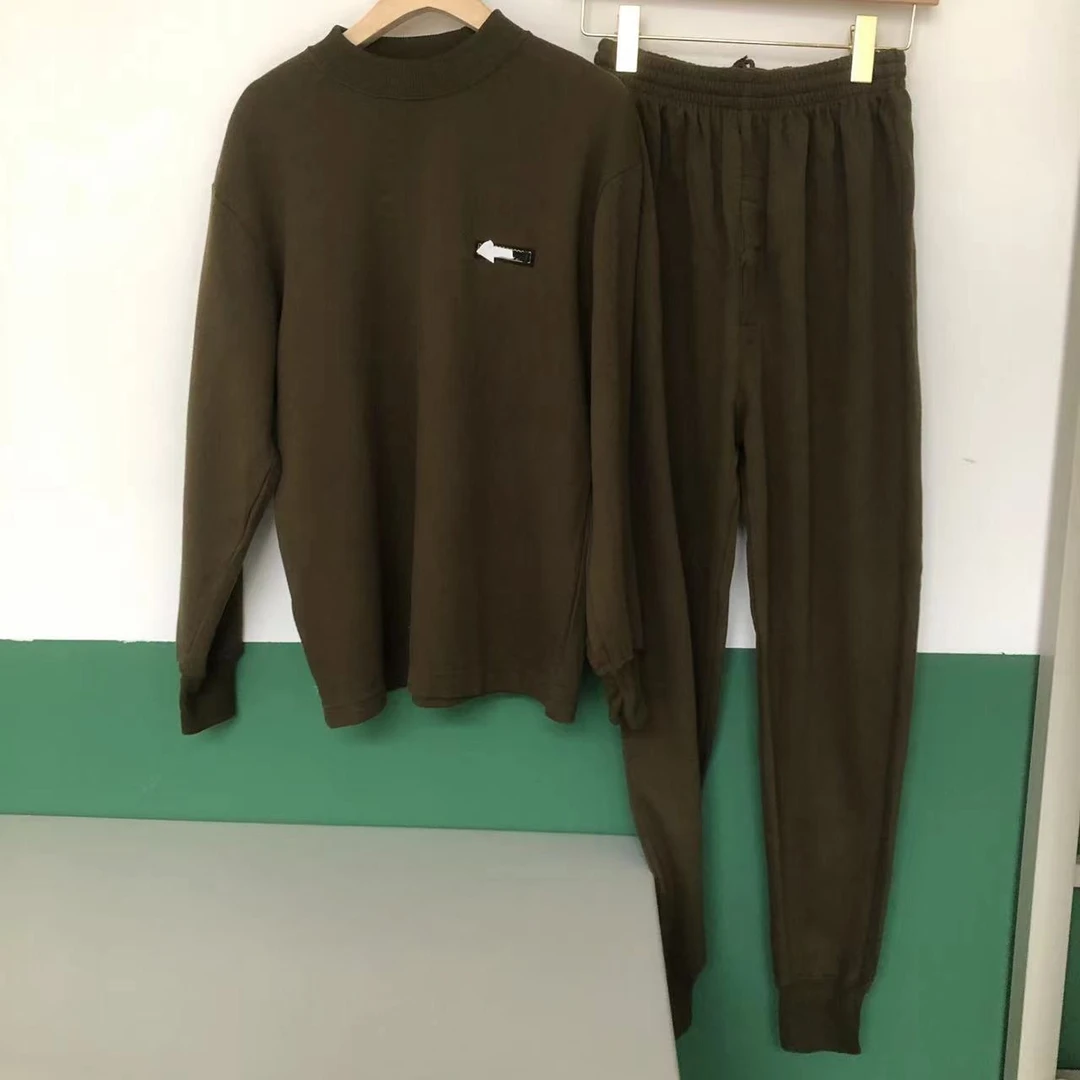 男士秋冬季高领秋衣秋裤套装套头长袖圆领保暖针织简约