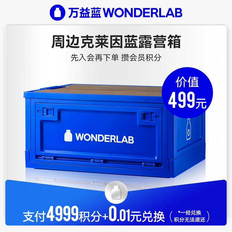 【4999积分兑换】万益蓝WonderLab周边克莱因蓝全家露营箱通用1个