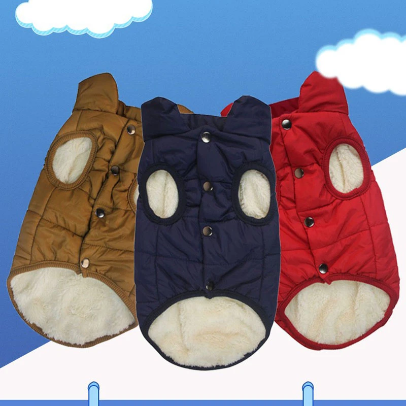 冬天新款狗狗加厚保暖棉袄泰迪法斗猫咪棉衣大中小型犬宠物红色服
