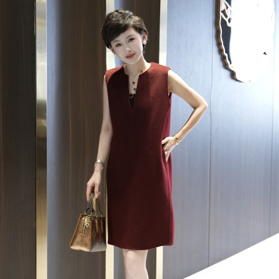 MINGGANG/名港【烟岚】100绵羊毛无袖高克重美丽双面呢 62233