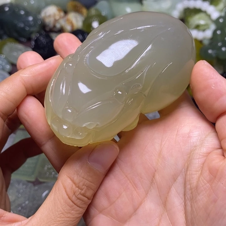 岫玉岫玉手把未镶嵌串***手