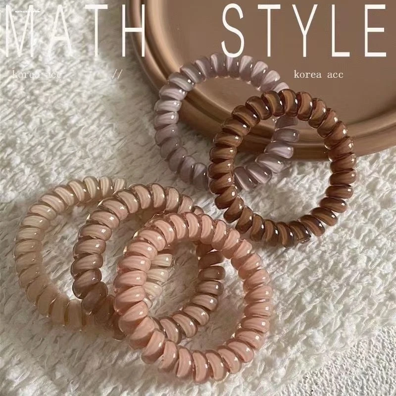 2025少女小众奶茶系电话圈不伤发显白皮筋扎发复古头饰甜妹韩系