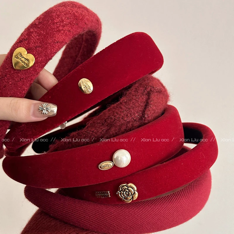 红系简约百搭发箍头饰2025新款气质压发设计布迪鸭