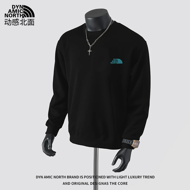 动感北面秋冬季加绒加厚卫衣男女款爆款长袖休闲圆领保暖百搭上衣