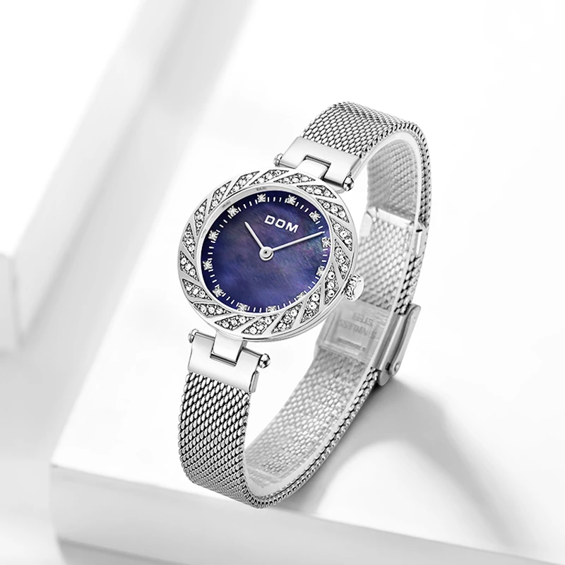 DOM腕表 女表 贝壳小蓝表G-1279D-2M s