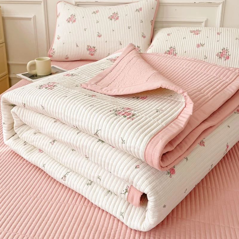 A类泡泡棉床盖家用床褥宿舍加厚夹棉床单四季通用榻榻米床护垫