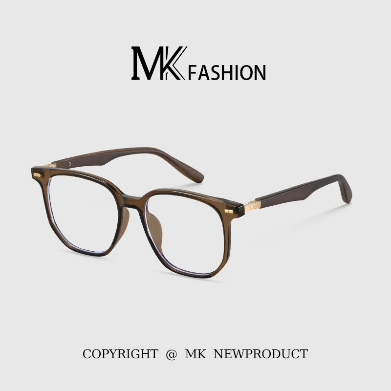 新款文艺方框复古男可配度数显瘦防蓝光平光镜木纹镜腿眼睛镜女