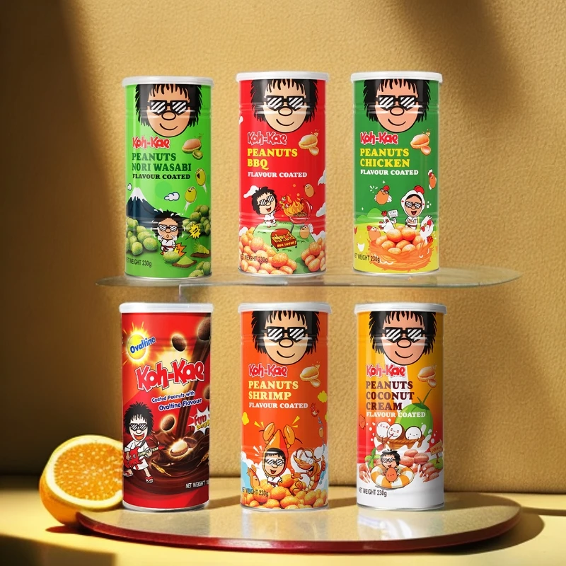 大哥花生豆泰国酥脆炒货零食坚果鱼皮花生麻辣芥末味豌豆