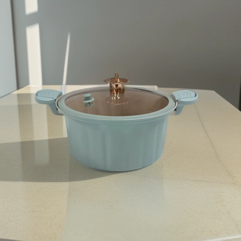 不粘罗马柱微压锅多功能加厚大容量双耳煲汤锅陶晶珐琅微压锅