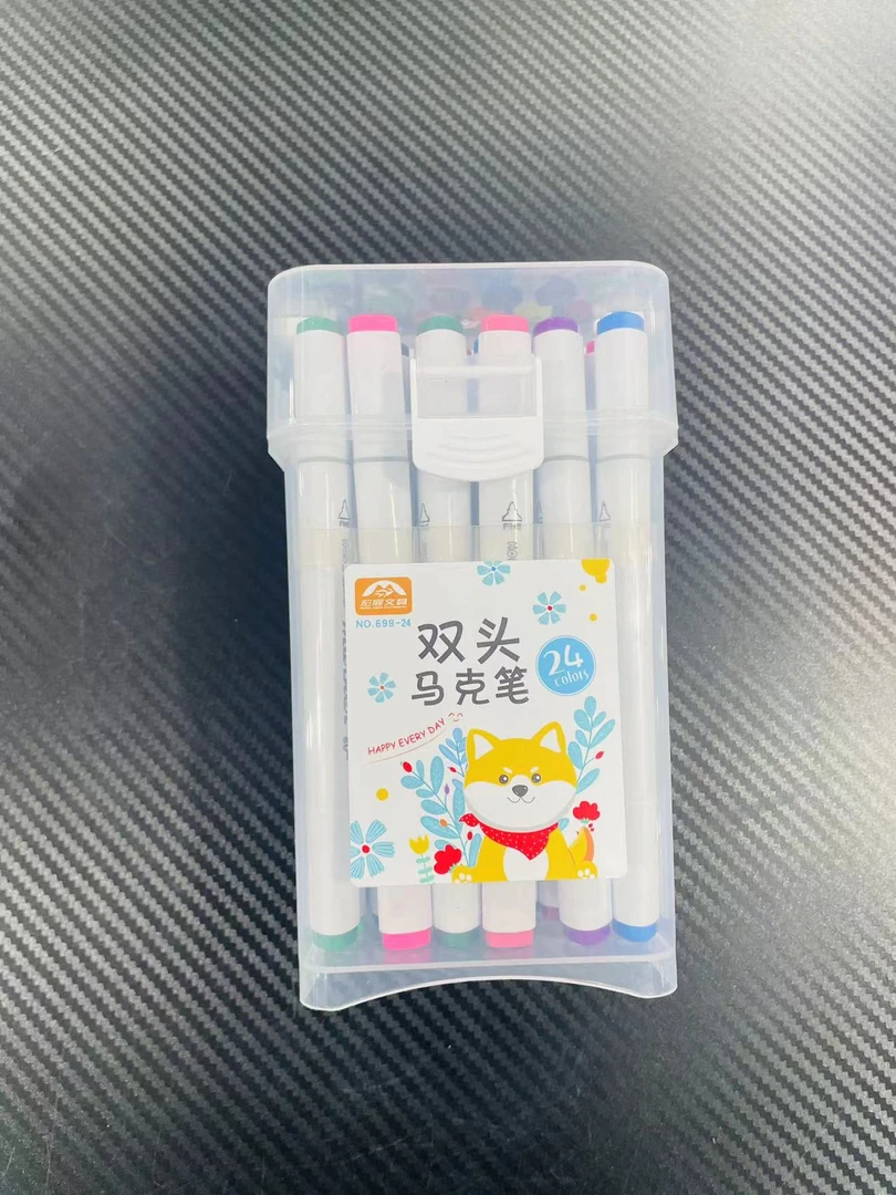 学校36专用水性双头马克笔套装儿童水洗24美术绘画画笔水彩笔