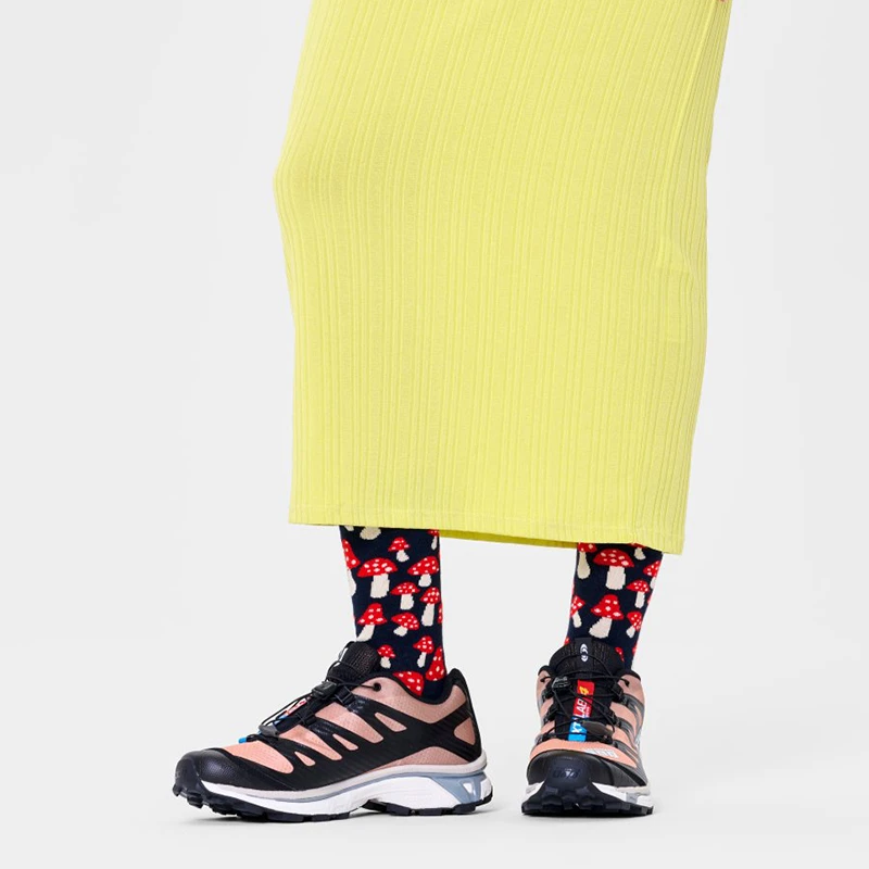 HappySocks 时尚休闲蘑菇款街头ins潮中筒袜礼盒P000040