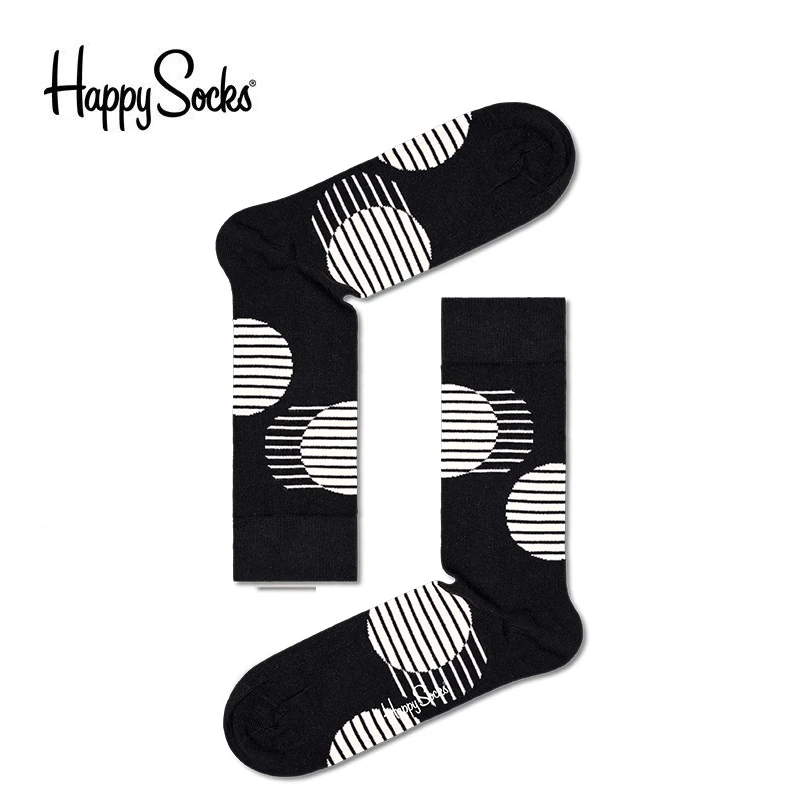HappySocks 潮牌ins   华灯初上春夏中筒袜子p000358-9000