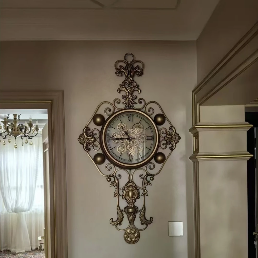 欧式挂钟表时尚现代客厅挂钟表轻奢家用创意时钟