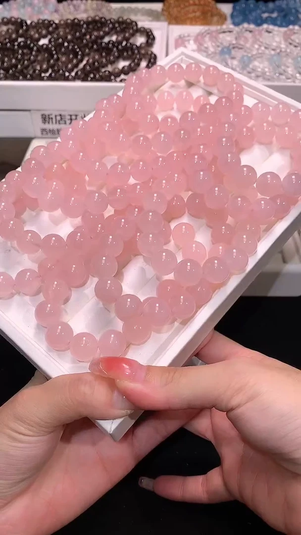 【闪购商品】水晶手绳未镶嵌038粉水晶13+