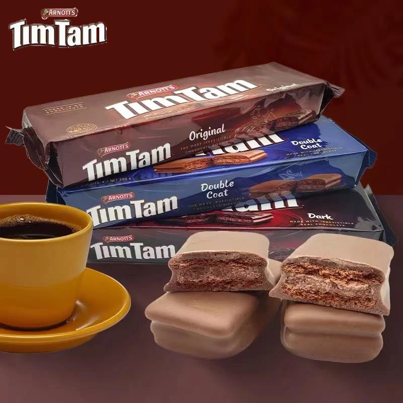 澳大利亚风味TimTam雅乐思原味黑巧克力夹心威化饼干网红零食小吃