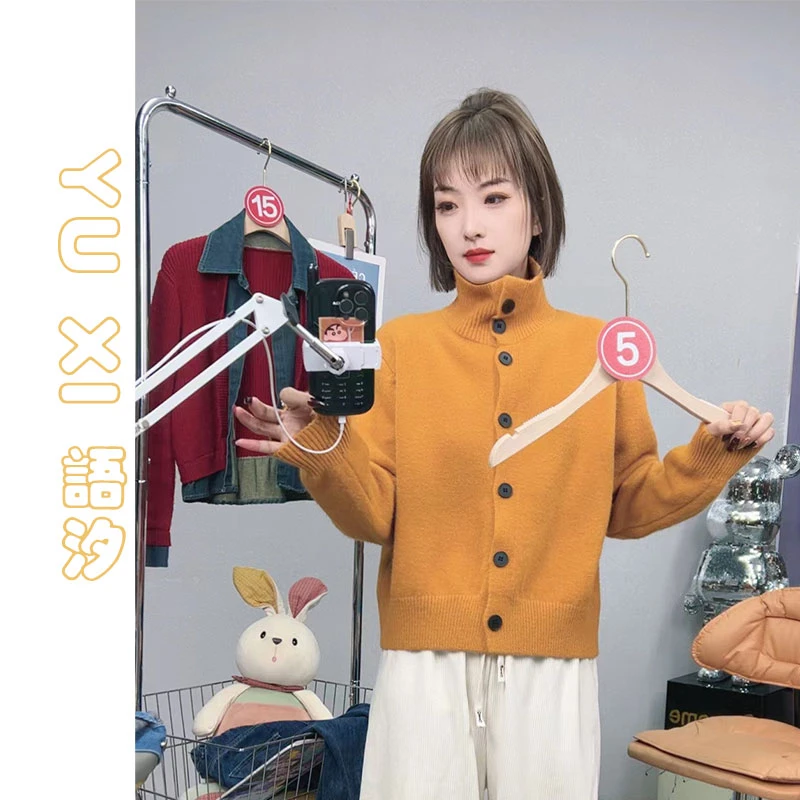 【语汐精选】-2023秋冬新款韩版慵懒风加厚针织衫时尚开衫上衣5