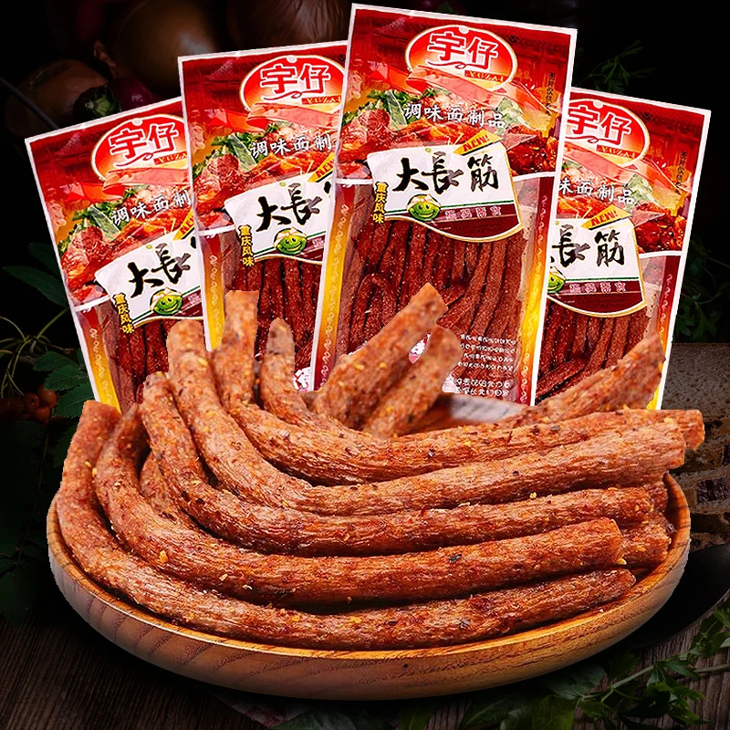 经典大长今筋辣条素牛筋零食品烤面筋麻辣8090后儿时怀旧湖南劲道