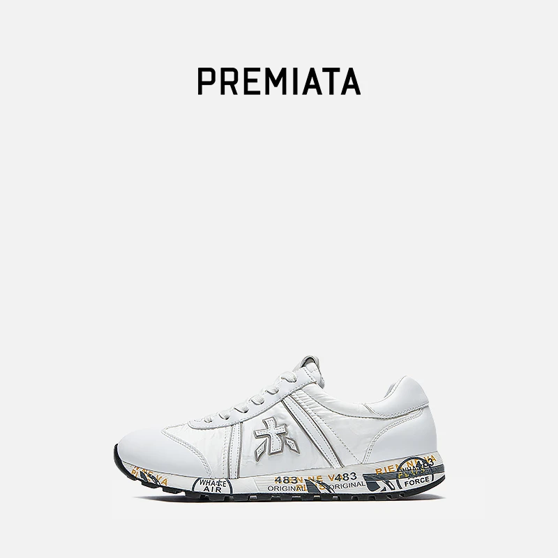 PREMIATA男女鞋头层皮休闲运动鞋小白鞋木字鞋77039