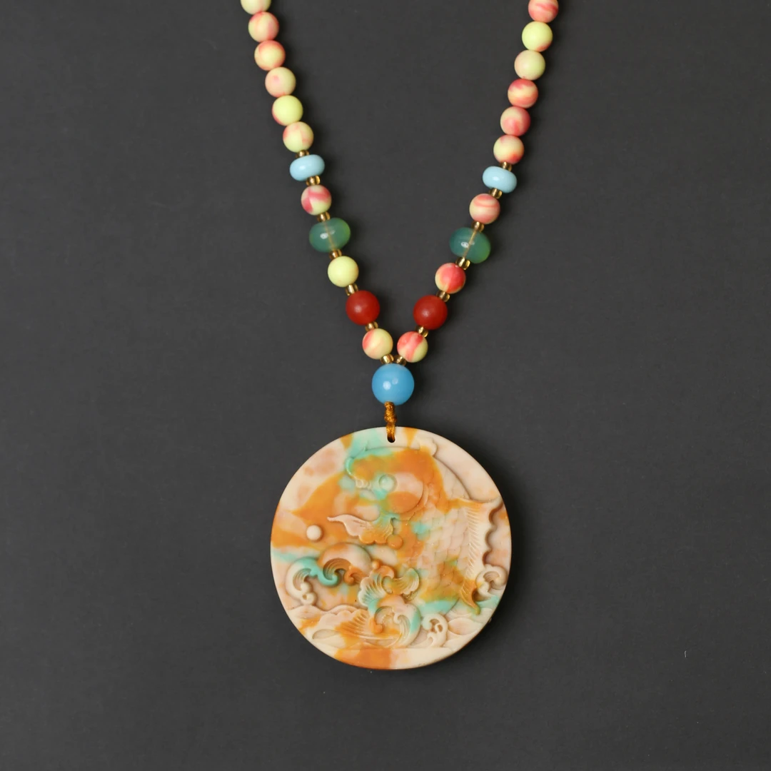 S级珍藏类文化传承七彩凤髓 血 磁 光 骨 疗珍藏项链1052