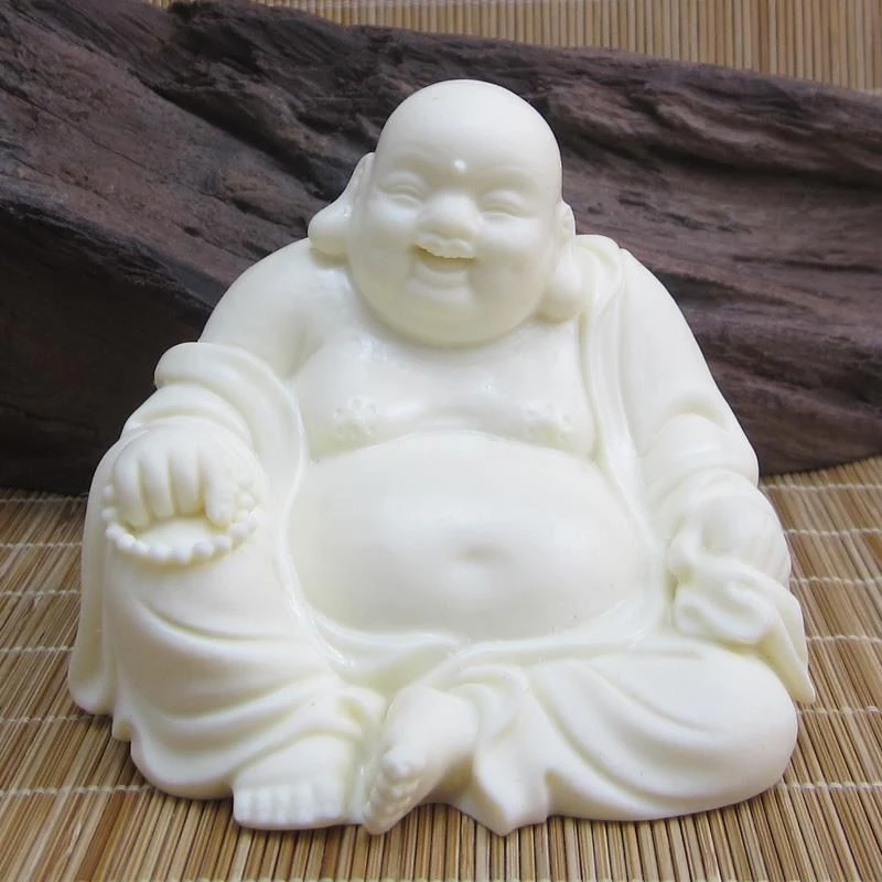 菩提果雕刻坐弥勒佛车摆工艺品