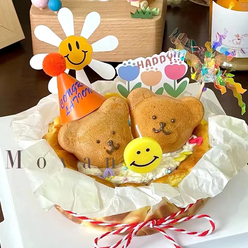 【大拇指专属】网红熊头面包玛德琳蛋糕烘焙装饰纸杯蛋糕点缀饼干