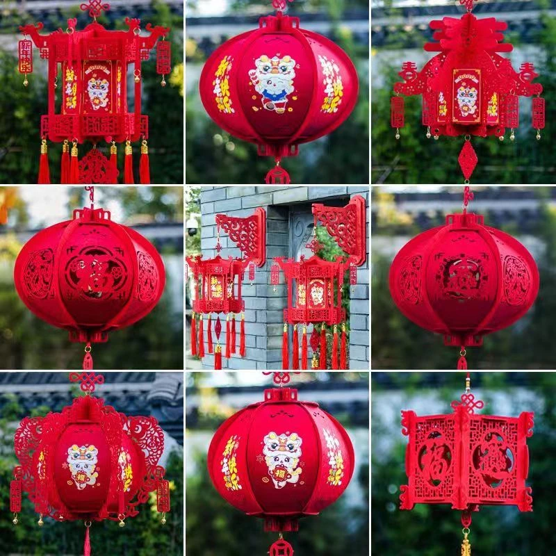 中秋国庆节灯笼新年春节礼物小红灯笼家居装饰福字喜庆室内挂件潮