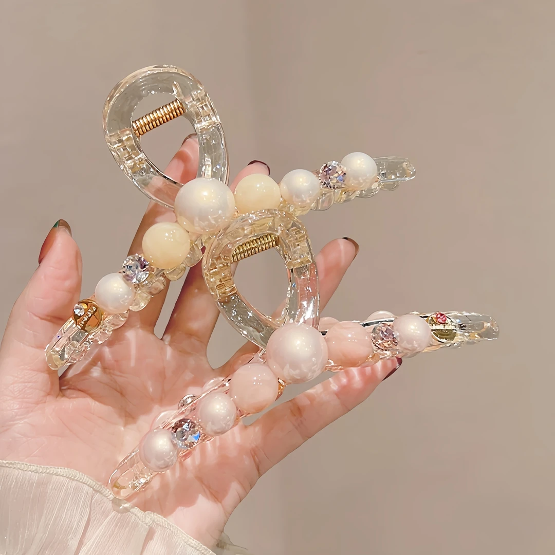 高级感轻奢新款盘头发抓夹韩版时尚亚克力发夹子超仙网红优雅发卡