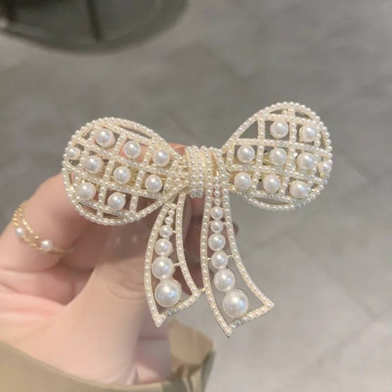 超仙优雅气质蝴蝶结弹簧夹网红甜美发夹头饰精致仙女刘海发卡发饰