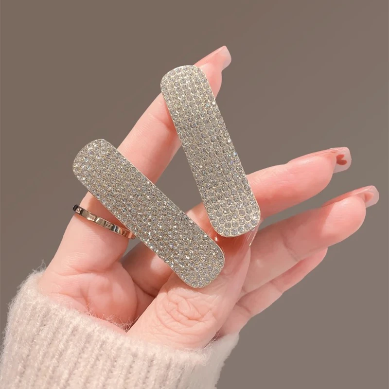 韩版气质简约满钻小鸭嘴夹 网红精致ins刘海侧边夹发卡头饰品发饰