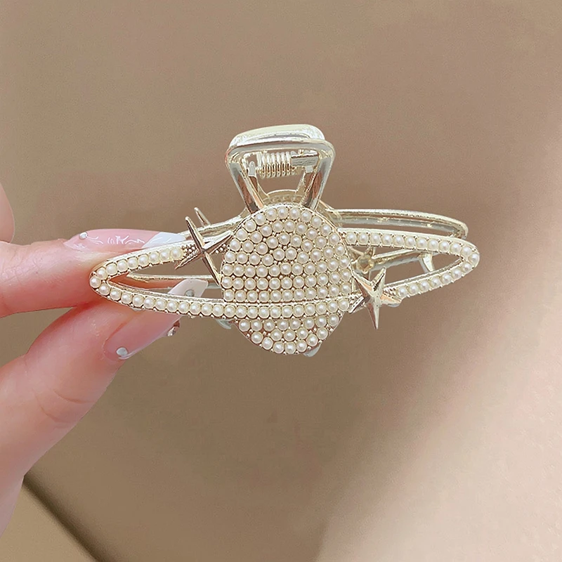 轻奢可爱镶钻简约ins小抓夹 精致气质刘海小夹子马尾固定神器头饰