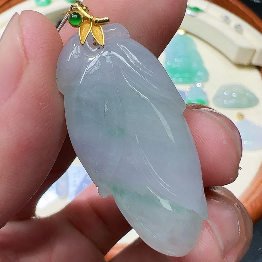 翡翠颈饰18K金镶嵌3223323