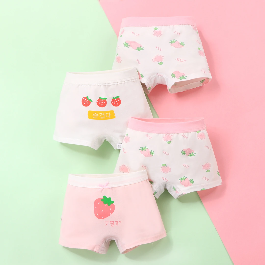 6002儿童内裤纯棉薄款婴童中大童四角平角裤少女打底裤宝宝
