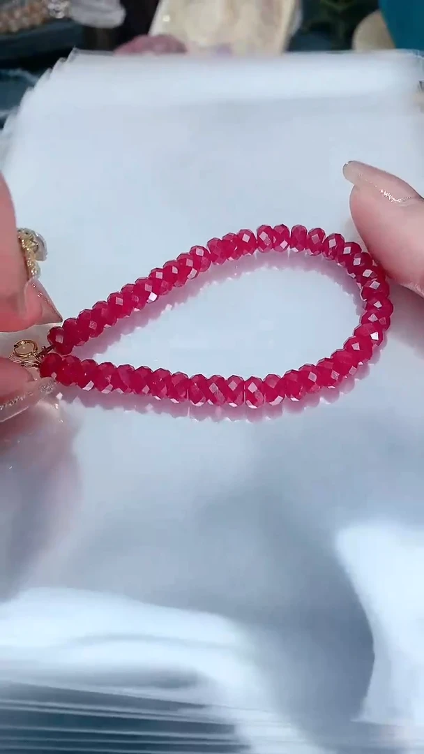 【闪购商品】红宝石手链银S925镶嵌99刻盘