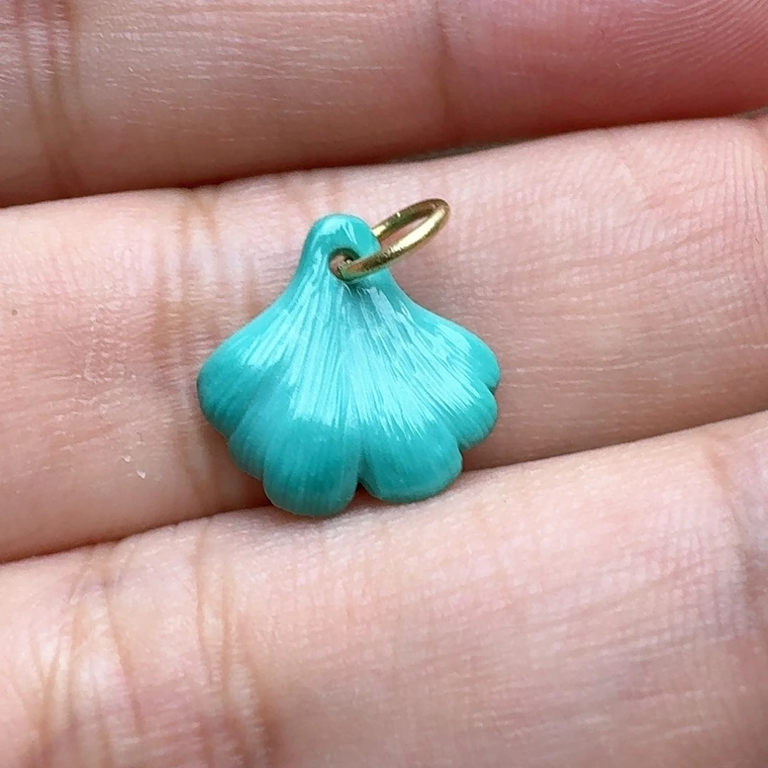 绿松石银杏叶未镶嵌糖**罐