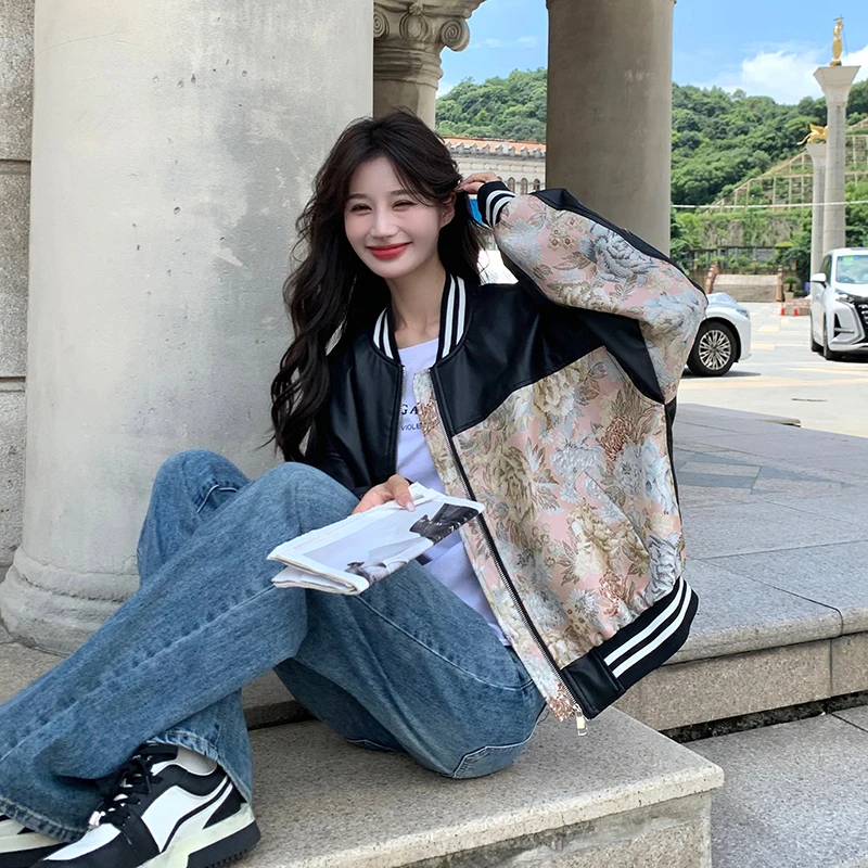 2024春秋季新款韩版刺绣棒球服外套女设计感炸街短款显瘦夹克上衣