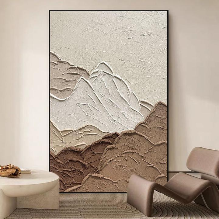 《山丘》纯手绘山丘抽象立体肌理挂画玄关客厅 背景墻装饰画