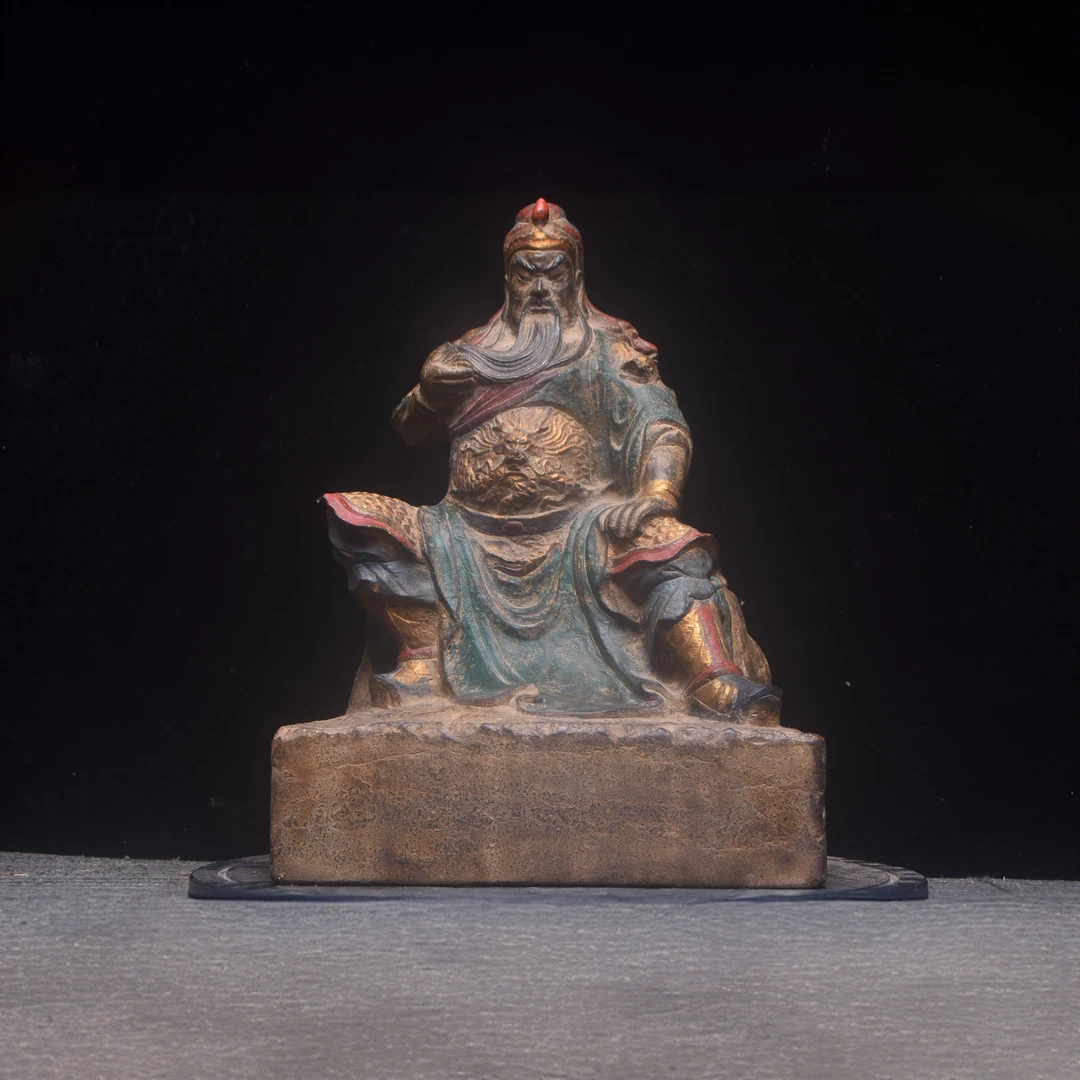 青石关公摆件。 尺寸高42长28宽24厘米