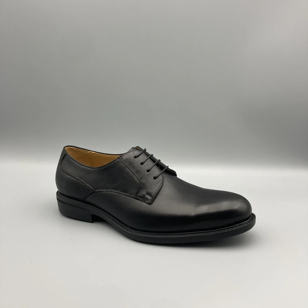 【托贝】2025新款透气轻质厚底系带男士真皮鞋246693