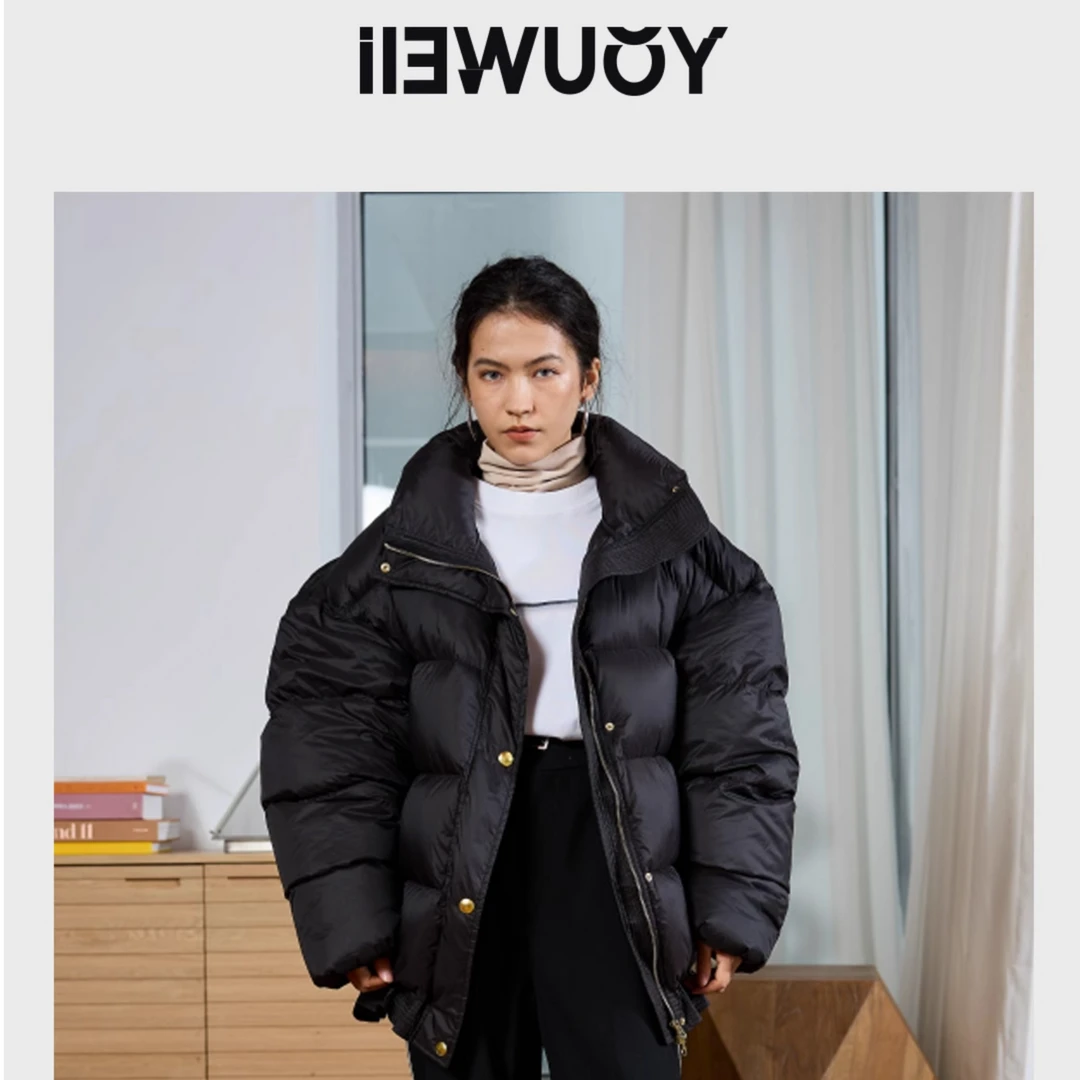 有尾YOUWEI 【线上专属】女装密线荷叶摆羽绒面包服 Y2824413