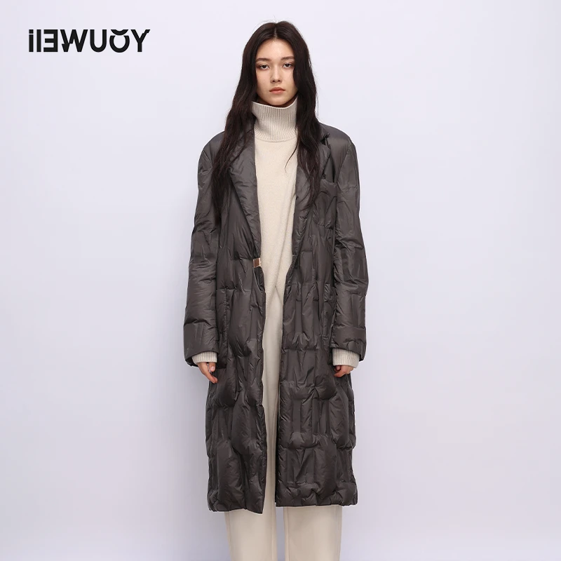 有尾自充绒LOGO冬季长款羽绒服Y2922301外套