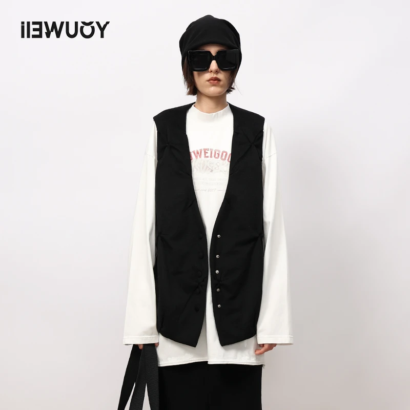 有尾YOUWEI春夏秋冬百搭复古保暖绵羊毛立体格纹棉服马甲Y3623404